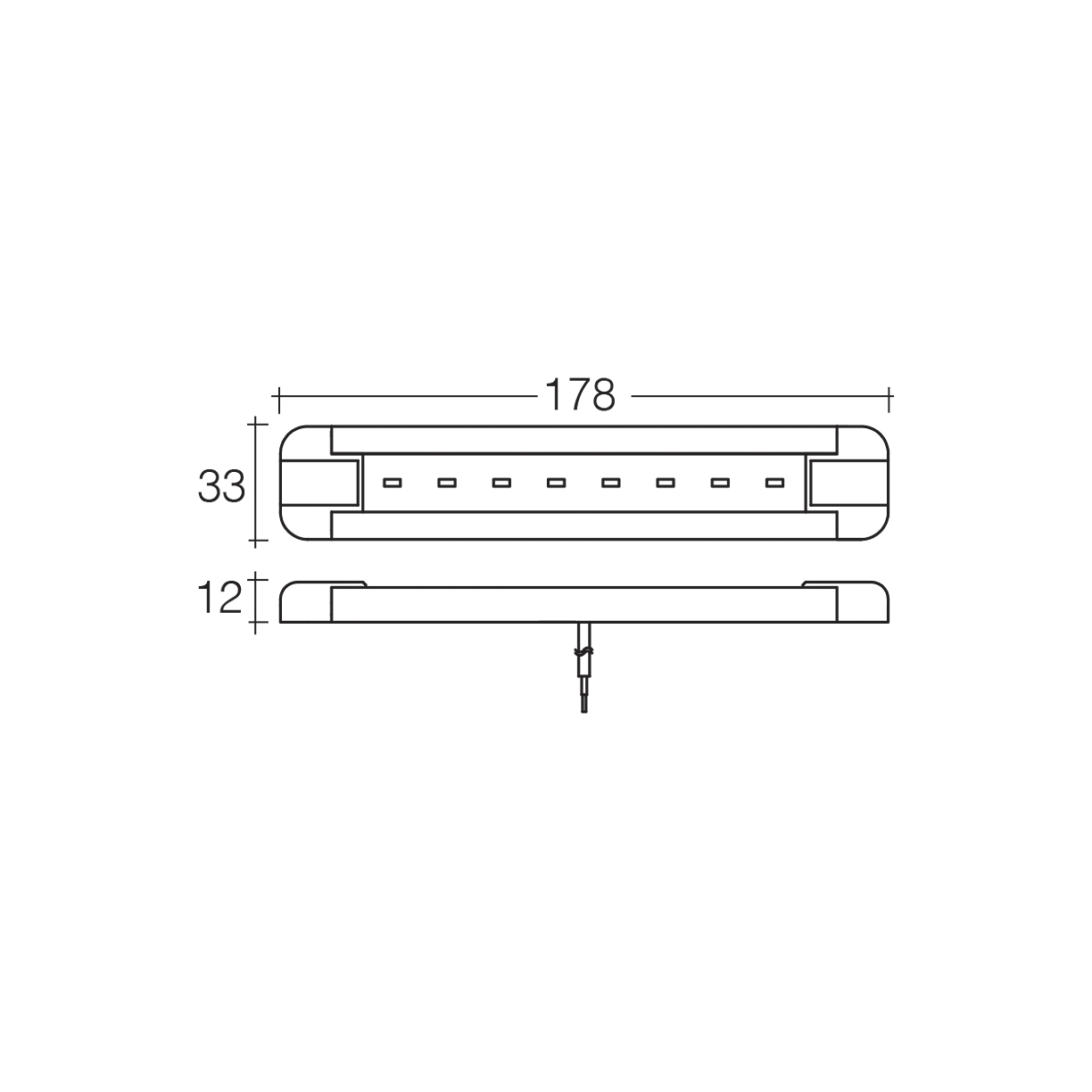 Strip Lamp, Narva, High Powered LED, 9-33v, 178mm - Each