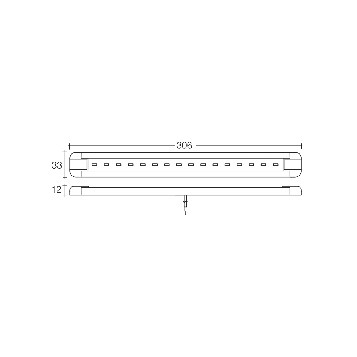 Strip Lamp, Narva, High Powered LED, 9-33v, 306mm - Each