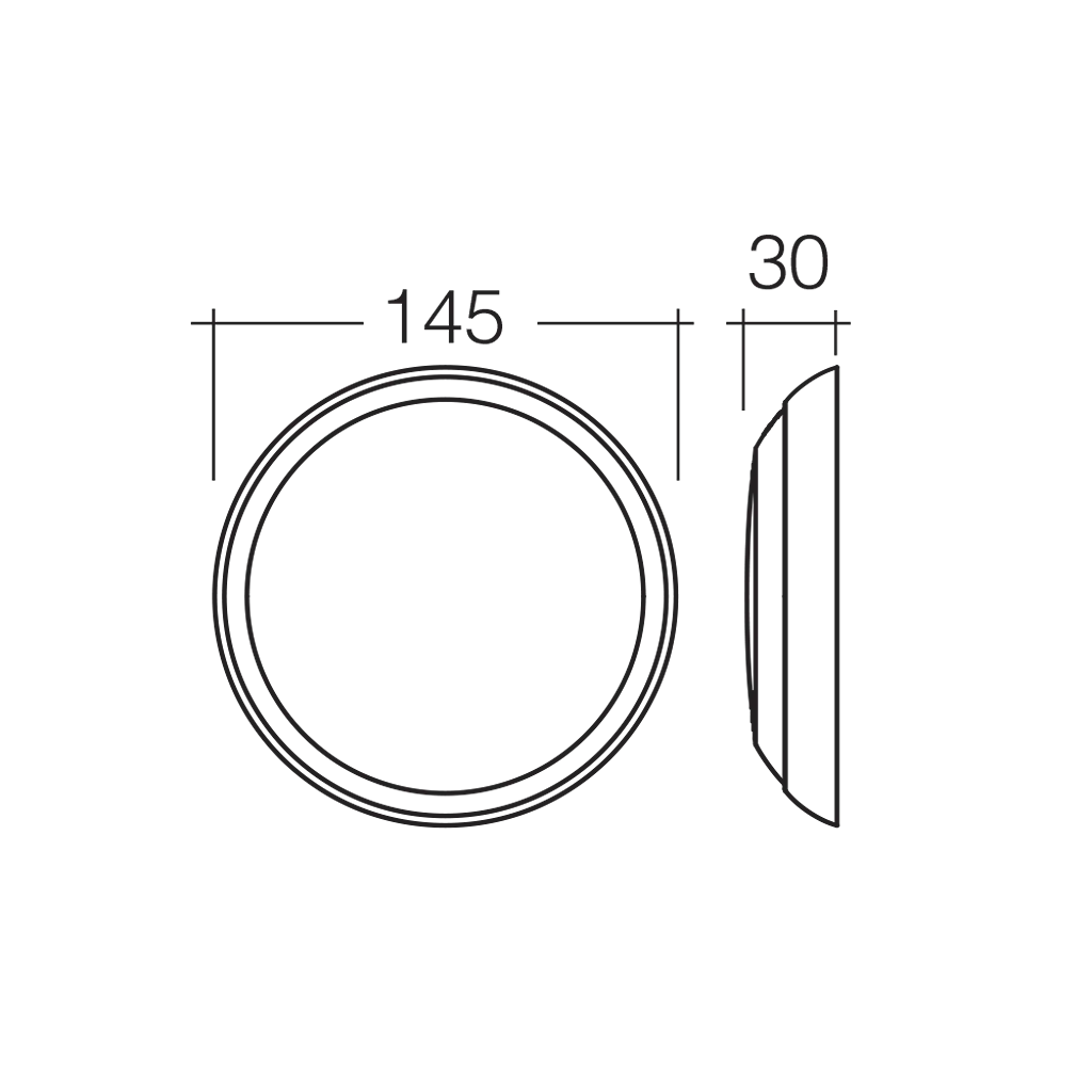 Interior Light, Narva, LED, 9-33v, 145mm, White Base - Each