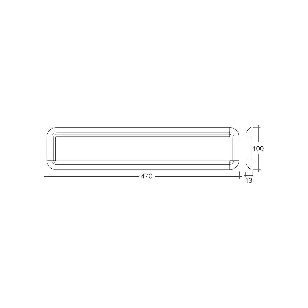 Interior Light Panel, Narva, LED Without Switch, 10-30v - Each