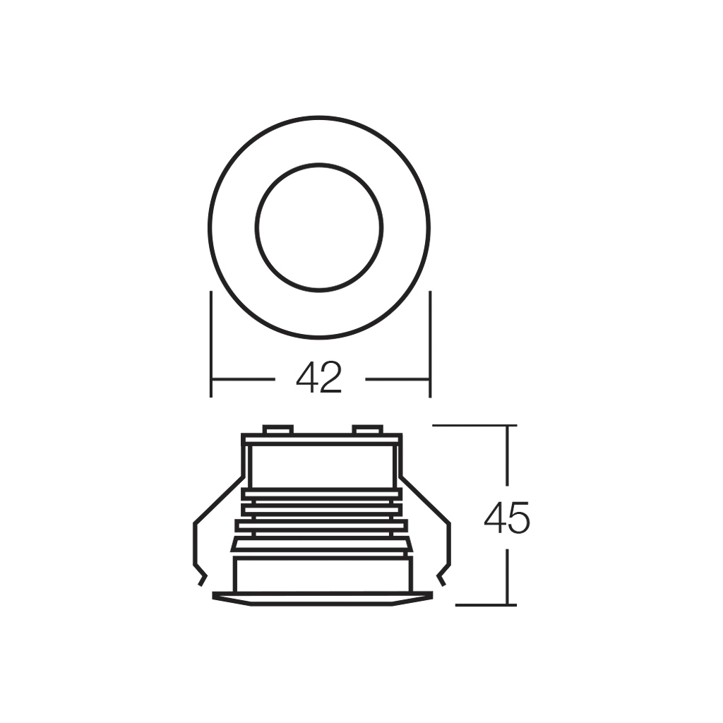Interior Light, Narva, LED Interior Light, 9-33v, 3w (High Powered), 42mm dia - Each
