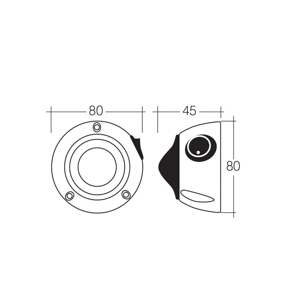 Interior Swivel Lamp, Narva, LED, Off/On Switch, White, 10-30v, 1w - Each