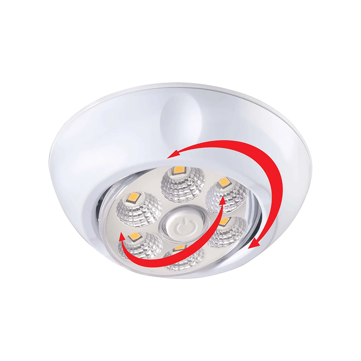 Light, Narva, Interior Lamp, Swivel Mount, On/Off Switch, 12/24v, Silver Base - Each