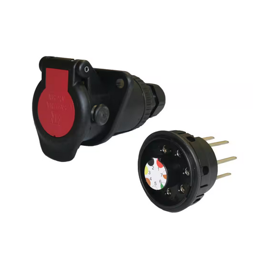 Socket, Hella, EBS/ABS, 7 Pin, 24v - Each