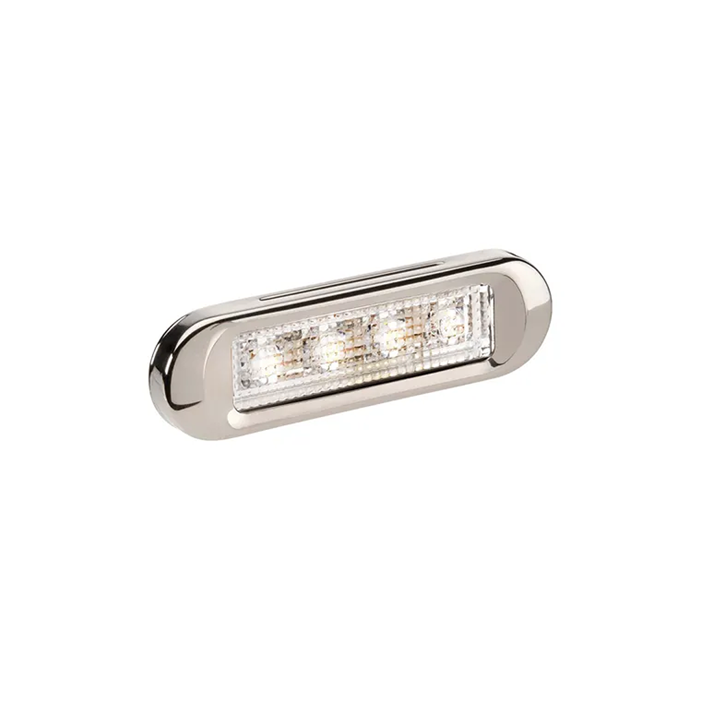Light, Narva, Front End Outline, Marker Lamp, LED, 10-30v, White, Steel Cover - Each