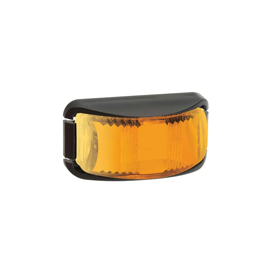 Front End Outline Marker Lamp, Narva, LED, 0.5m Cable, Deflector Base, 9-33v, Amber, Black Base - Each