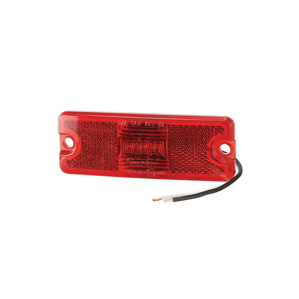 Rear End Outline Marker Lamp, Narva, LED, In-Built Retro Reflector, 10-30v, Red - Each