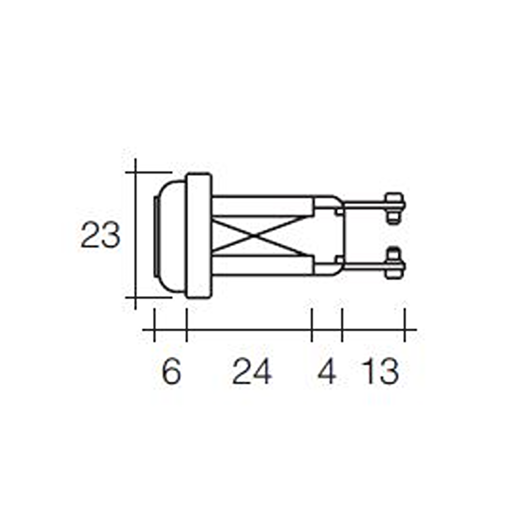 Side Marker Lamp, Narva, LED, Model 30, Vinyl Grommet, 10-30v, Amber - Each