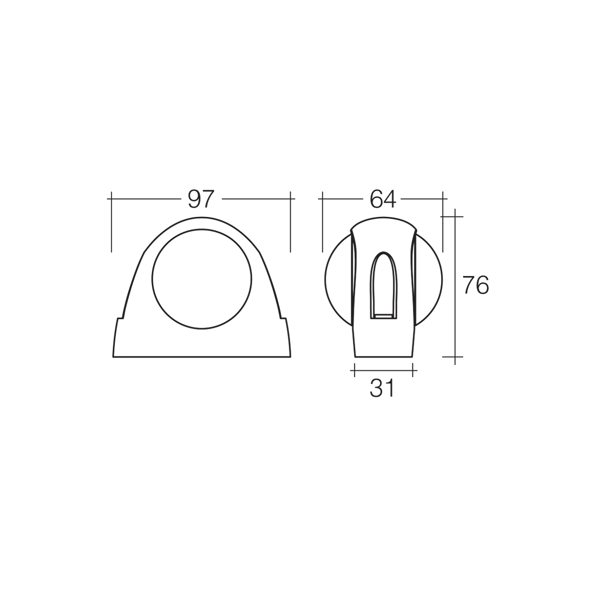 Side Marker Lamp, Narva, LED, Neoprene Body, 9-33v, Red/Amber - Each