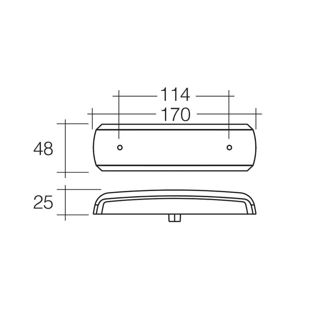 Rear Direction Indicator, Narva, Slimline LED, 0.5m Cable, Black Base, Amber, 10-30v - Each