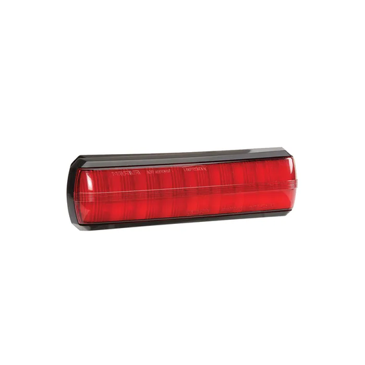 Rear Stop/Tail Lamp, Narva, Slimline LED, 0.5m Cable, Black Base, Red, 10-30v - Each