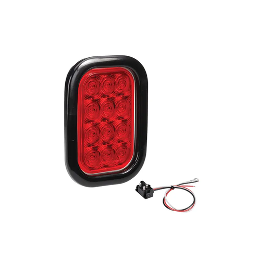 Rear Stop/Tail Lamp Kit, Narva, Model 45, LED, Vinyl Grommet, 9-33v, Red - Each