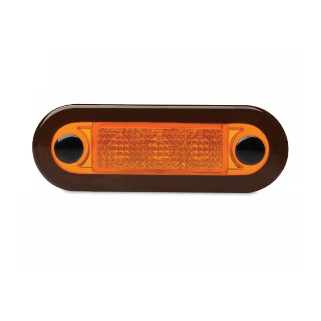 Interior Lamp, Hella, LED Courtesy Lamp Wide Rim, 12v, 0.4w, Amber - Each