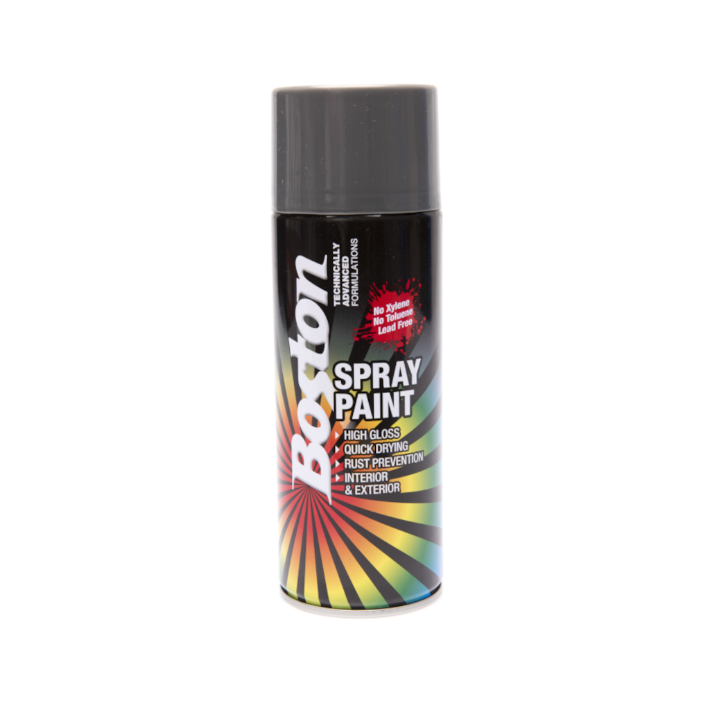 Paint, Boston, Aerosol Enamel, Quick Drying, Metallic Silver, 250g - Each