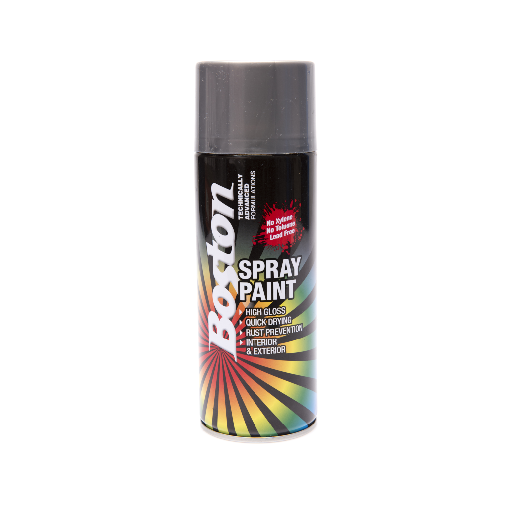 Paint, Boston, Aerosol Enamel, Quick Drying, Grey Primer, 250g - Each
