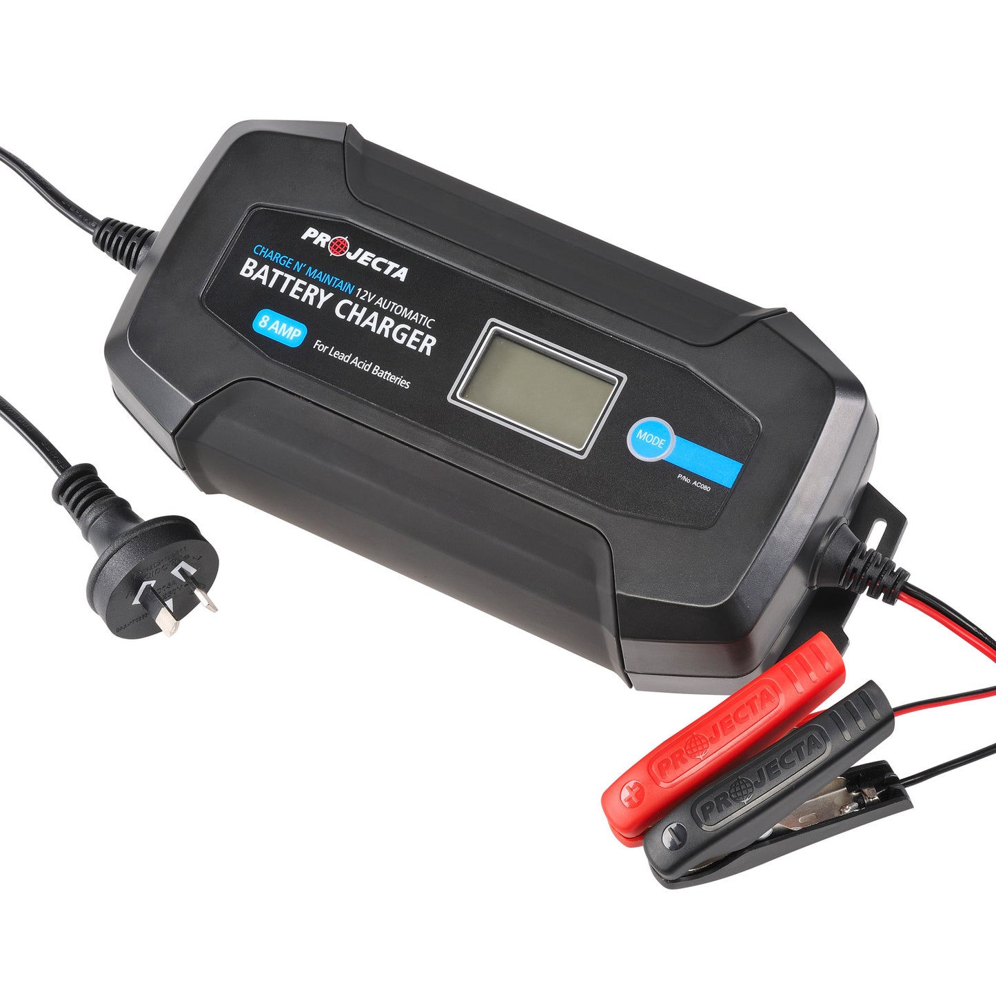Battery Charger, Projecta, Automatic, "Charge N' Maintain", 8 Stage, 8a, 12v - Each
