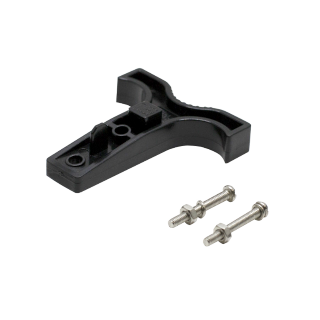 Anderson Plug Y Handle, with Locking Tab, Top/Bottom Grips, Suits 50a, Black - Each