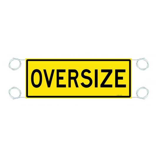 Sign, Vinyl Banner "OVERSIZE" 1200 x 450mm - Each