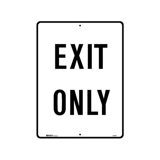 Sign, “Exit Only”, Metal, 450 x 600mm - Each