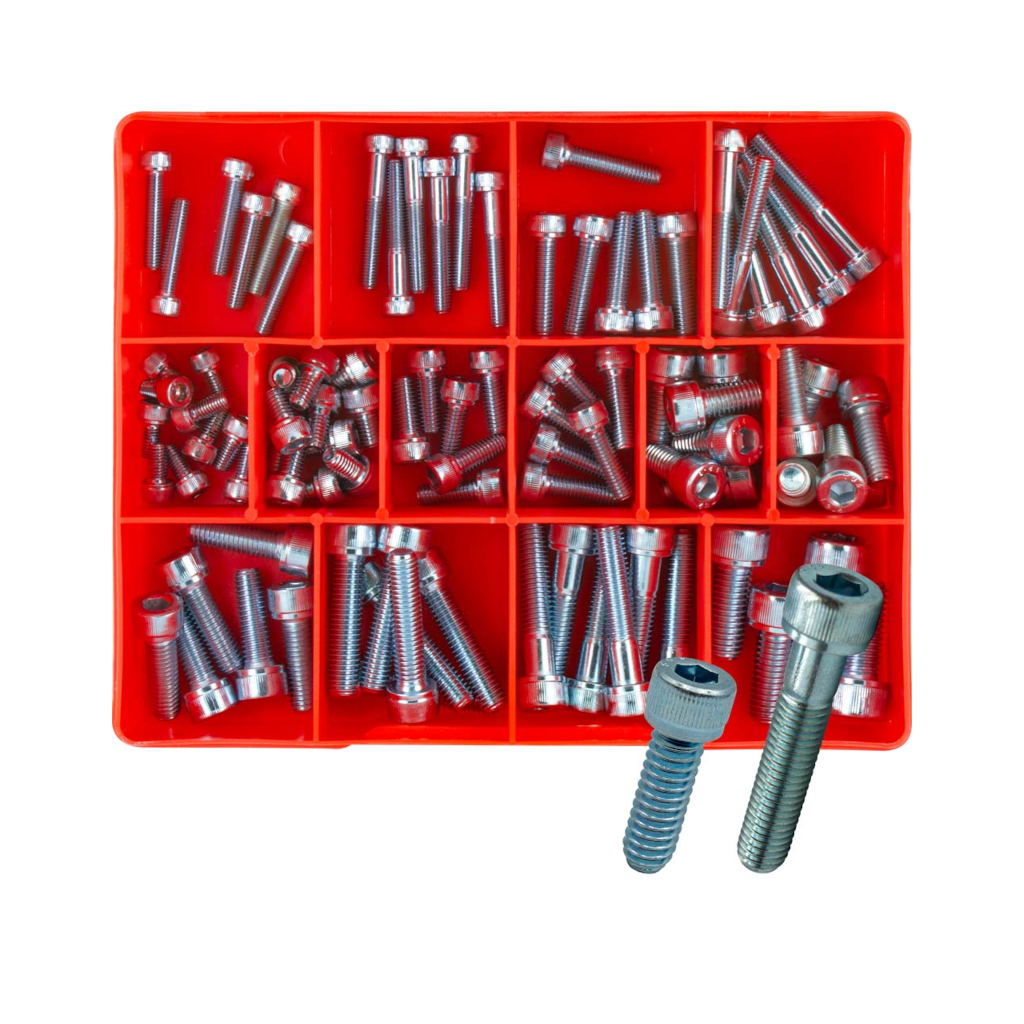 Socket Head Cap Screw Assortment Kit, Champion, Metric, High Tensile GR8.8, 14 Sizes - 90 Piece