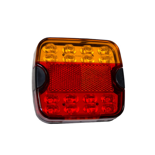 Combination Lamp, Whitevision, LED Right Stop/Tail/Indicator/Licence, 9-33v, 0.5m Cable, Red/Amber - Each