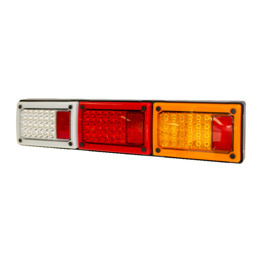 Combination Lamp, Whitevision, LED Jumbo Stop/Tail/Indicator/Reverse, 9-33v, Red/Amber/White - Each