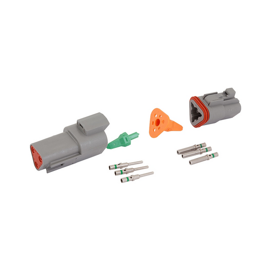 Connector Kit, Deutsch, 3 Position, 10 Pieces (DT04-3P, DT06-3S, Wedges & Terminals) - Each