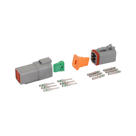 Connector Kit, Deutsch, 4 Position, 12 Pieces (DT04-4P, DT06-4S, Wedges & Terminals) - Each