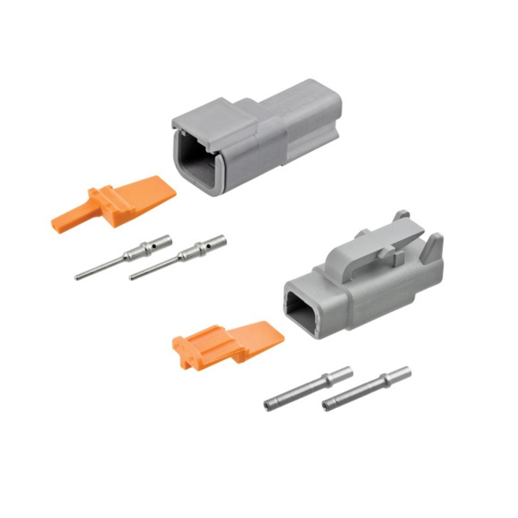 Connector Kit, Deutsch, 2 Position, Size 20, 8 Pieces (DTM04-2P, DTM06-2S, Wedges & Terminals) - Each