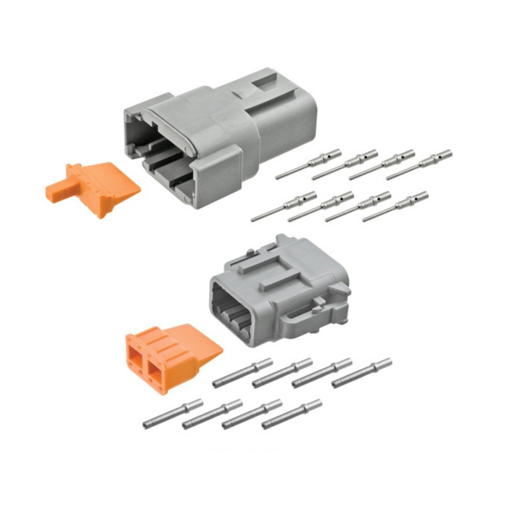 Connector Kit, Deutsch, 8 Position, Size 20, 20 Pieces (DTM04-08P, DTM06-08S, Wedges & Terminals) - Each