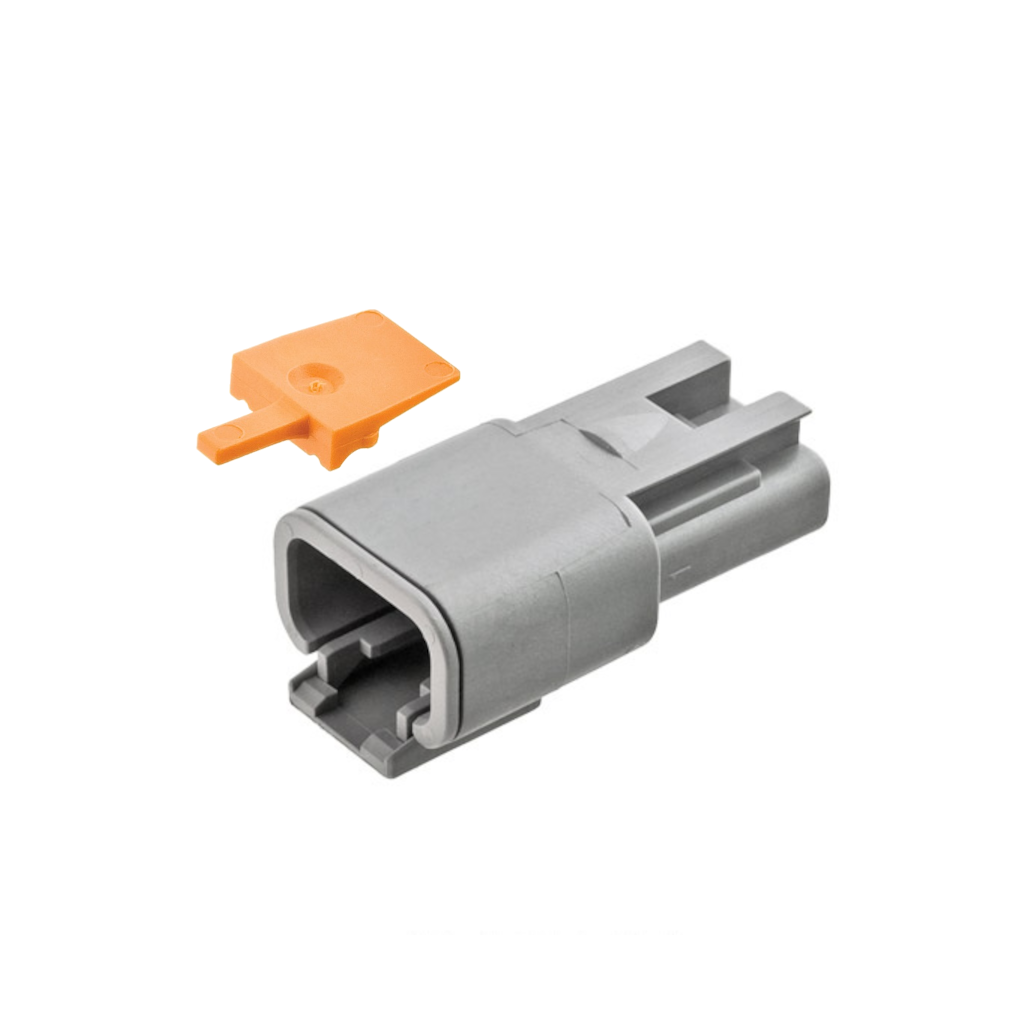Connector, Deutsch, Receptacle In Line, 3 Position, 22-16 AWG, with WM3P Wedge - Each