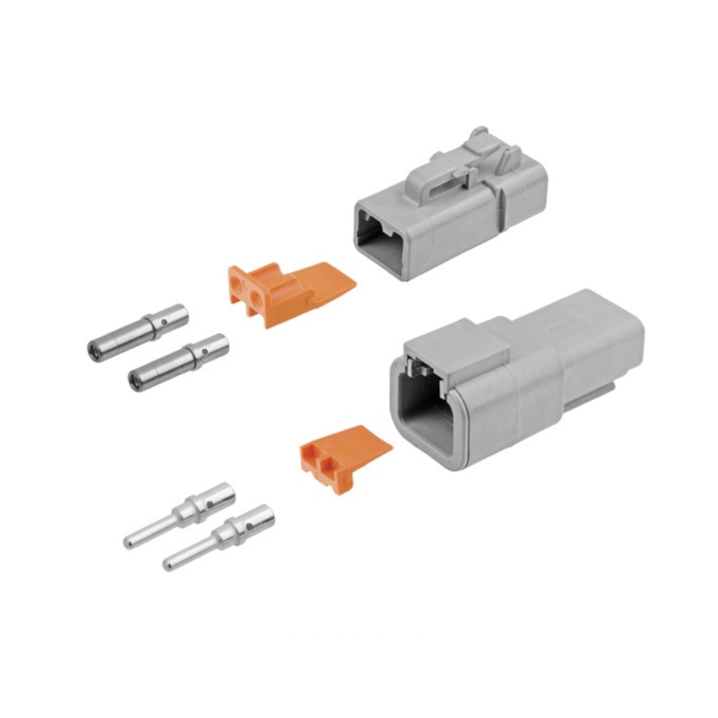 Connector Kit, Deutsch, 2 Position, Size 12, 8 Pieces (DTP04-2P, DTP06-2S, Wedges & Terminals) - Each