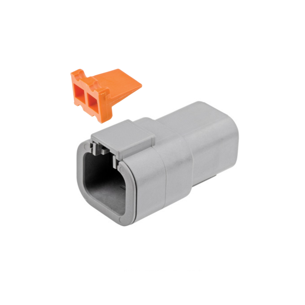 Connector, Deutsch, Receptacle In Line, 4 Position, 14-10 AWG, with WP4P Wedge - Each