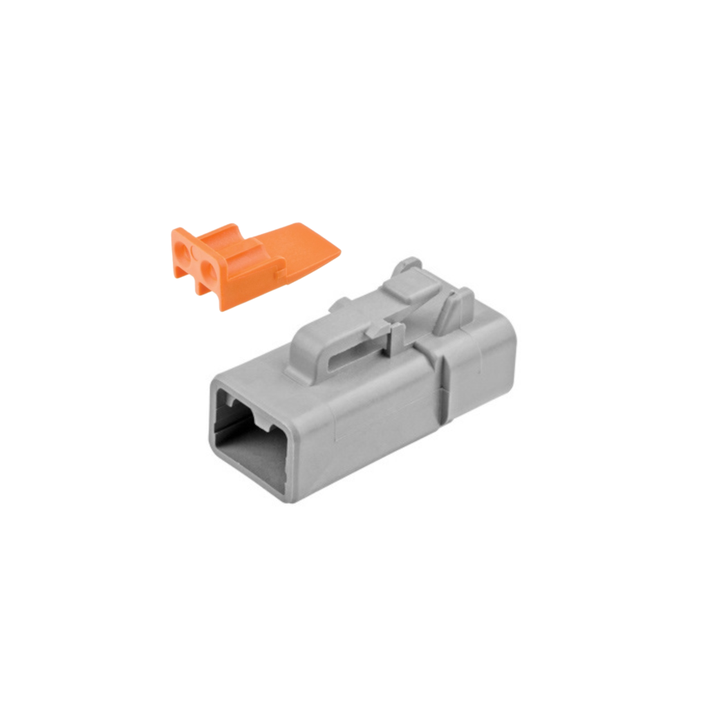 Connector, Deutsch, Plug In Line, 2 Position, 14-10 AWG, with WP2S Wedge - Each