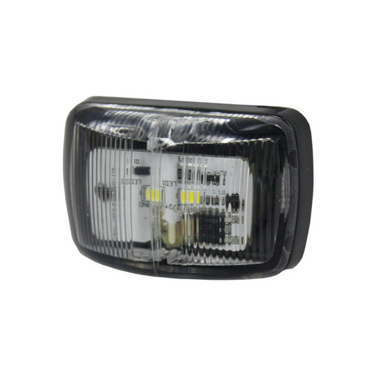 Marker Lamp, Whitevision, LED Front, 9-33v, 0.5m, Cable, Clear - Each