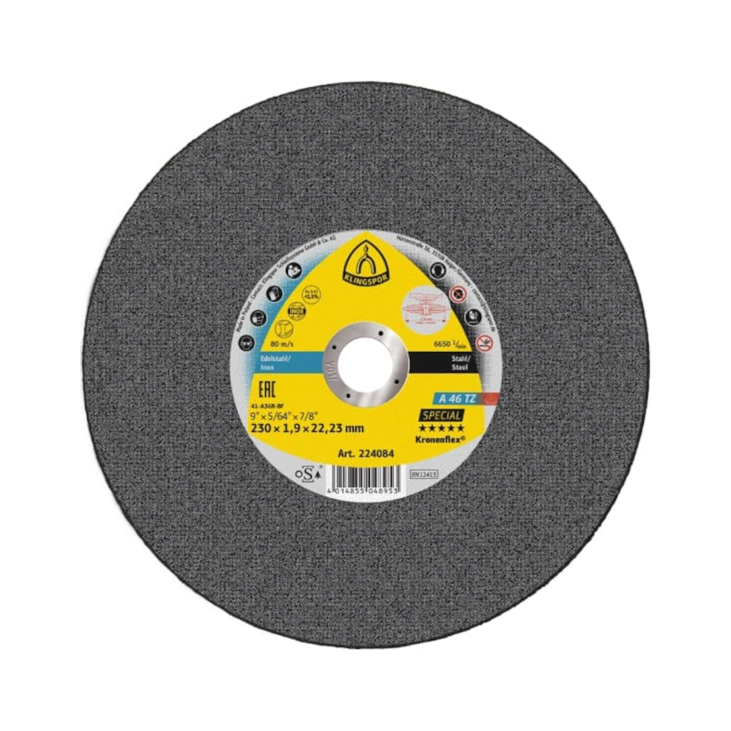 Cutting & Grinding Disc, A46TZ Special, 22.2mm (Bore), 125 x 1.6mm - Each
