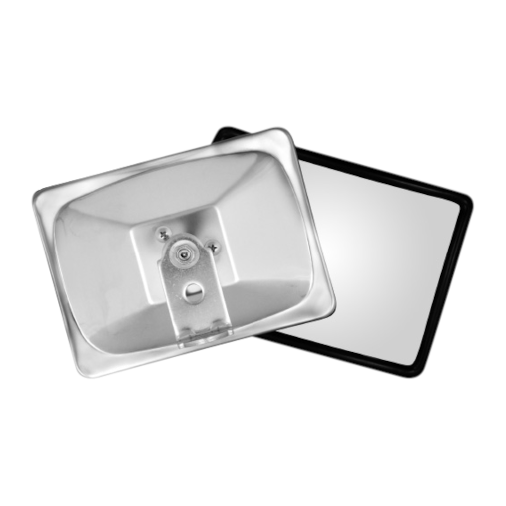 Mirror, ECCO, Rectangular Spotter, Stainless Steel Housing, West Coast Style, Convex R300, 110 x 150 x 95mm - Each