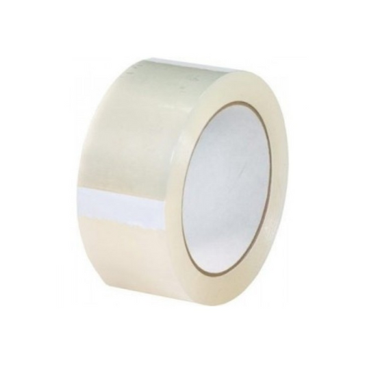 Packing Tape, Clear, 48mm x 75m - 6 Pack