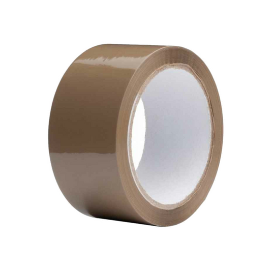 Packing Tape, Brown, 48mm x 75m - 6 Pack