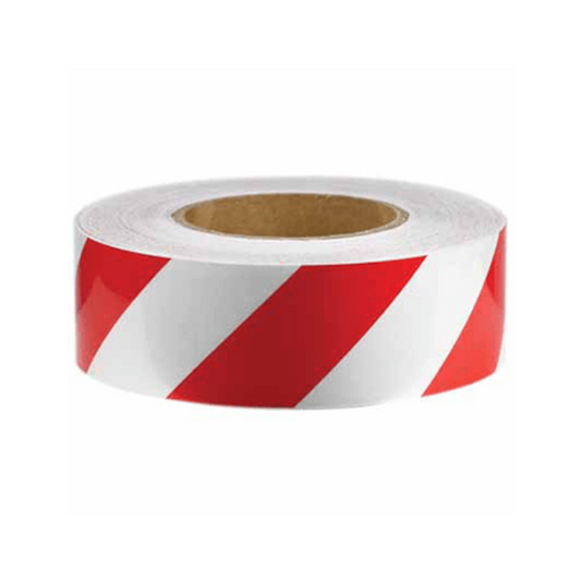 Reflective Tape, Class 2, Red/White, 50mm - 45m Roll