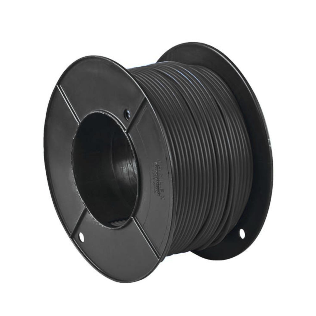 Cable, Black, Single Core, 3mm (1.13mm²), 100m Roll