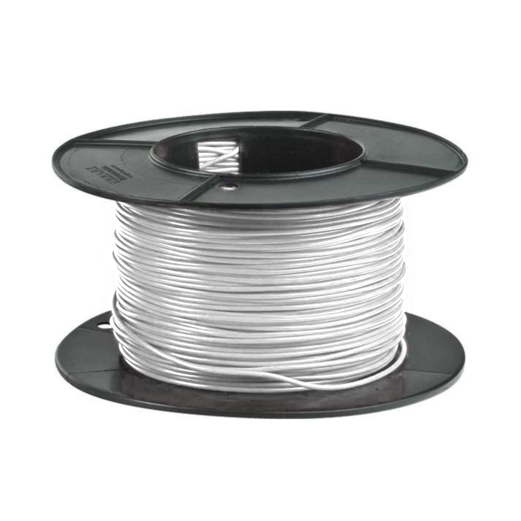 Cable, White, Single Core, 4mm (1.84mm^2) - 100m roll