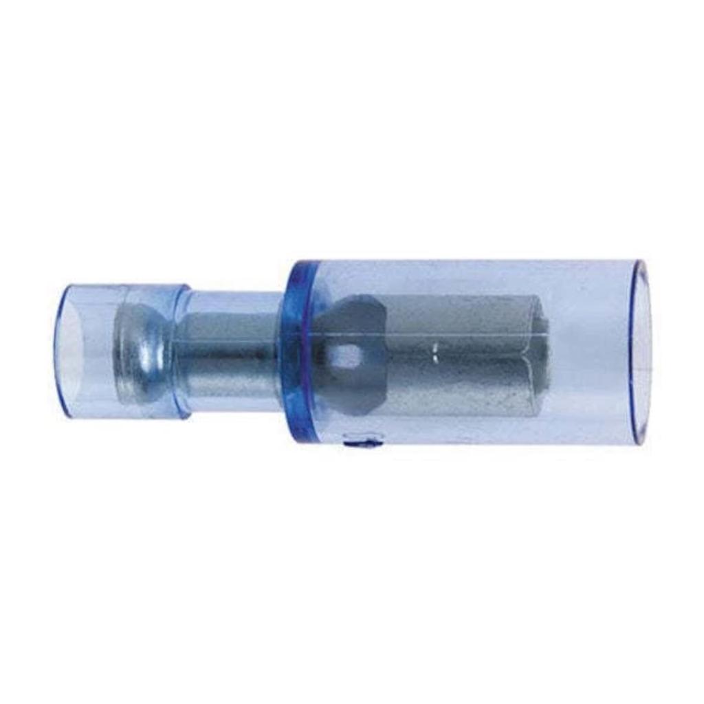 Terminal, Hella, Female Bullet Transparent Insulated, Blue - 100 Pack