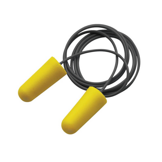 Earplugs, Corded, Class 5, Yellow/Black, Bulk Box - 100 Pack