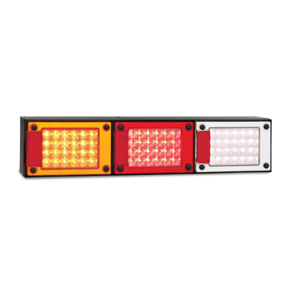 Combination Lamp, LED Autolamps, J3 Series, LED, Jumbo, Stop/Tail/Indicator/Reverse, 12-24v - Each