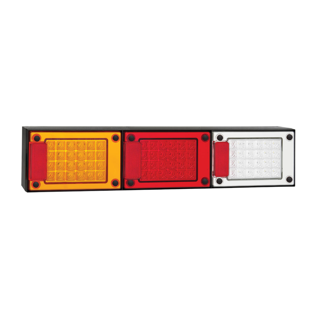 Combination Lamp, LED Autolamps, J3 Series, LED, Jumbo, Stop/Tail/Indicator/Reverse, 12-24v - Each
