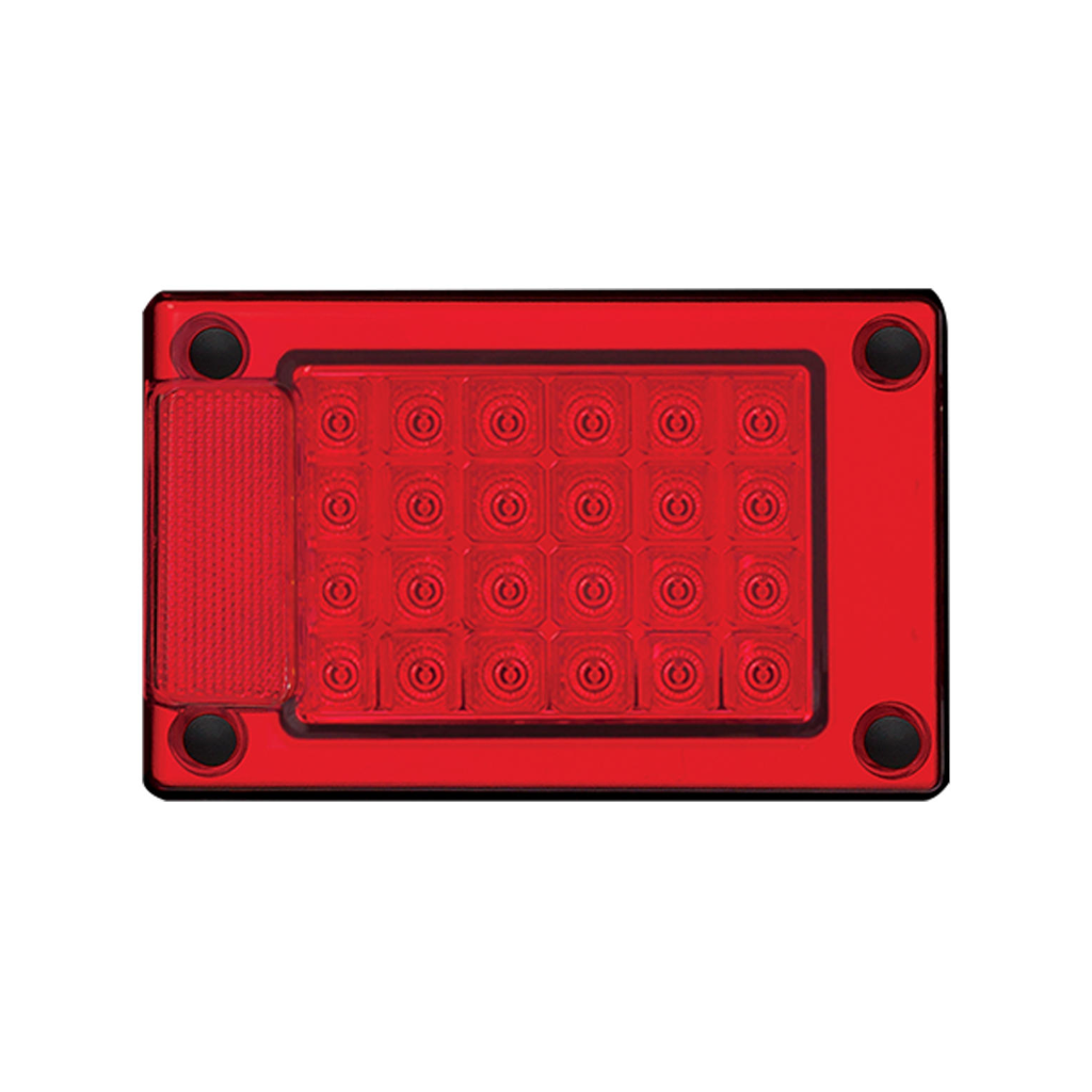 Lamp Insert, LED Autolamps, J3 Series, Stop/Tail, Red, LED, Jumbo Insert, 12-24v - Each