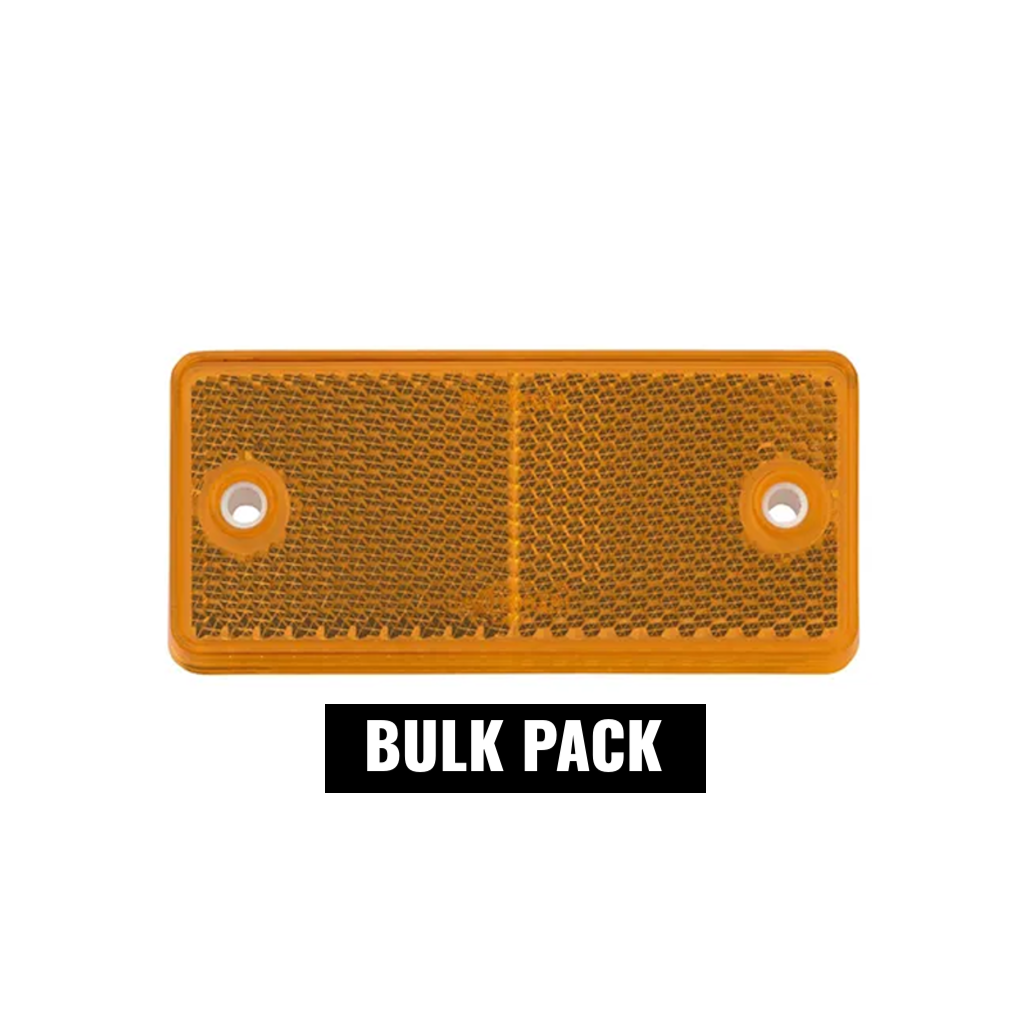 Reflector, Narva, Retro, Dual Fixing Holes, Amber, 90 x 40mm - 50 Pack