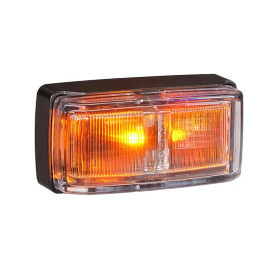Side Direction Indicator Lamp, Narva, Model 80 LED, 0.5m Cable, 9-33v, Amber, Black Base - Each