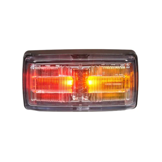 Side Direction Indicator Lamp, Narva Model 80 LED, 0.5m Cable, 9-33v, Red/Amber or Amber, Black Base - Each
